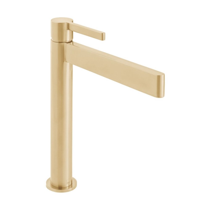 Cutout image of Vado Individual Edit Brushed Gold Tall Basin Mixer